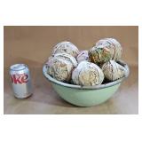 12 Solid Bark Cloth Rag Balls