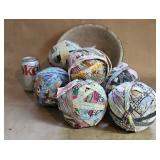 7 - Approx. 5 1/2" Diameter Solid Rag Balls