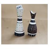 MCM Enesco Raised Dot Vases E2374 6"x 5.5"