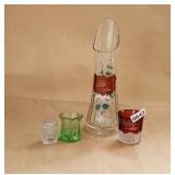 Indiana State Fair 1914 Glass Vase 11.5 inches