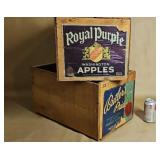 Vintage Wood Apple Crates