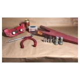 Boot Jack Horseshoe Tire Gauge Red Bumper Bracket