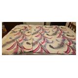 2 Pieces Vintage Barkcloth 90 x 44