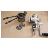 Griswold Manual Meat Grinder Vintage Ricer