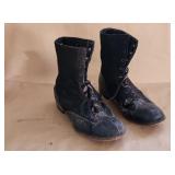 DURATEX FELT BOOTS BLACK MILITARY WWII ERA