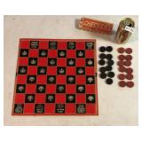 1938 Standard Oil Checkerboard and Game Pieces