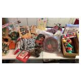 Vintage Christmas Lot Lights Paper Pine Cones