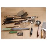 Kitchen Utensil Lot  Sharpening Steels Spatulas
