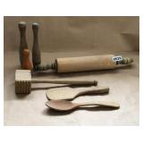 Wooden Kitchen Tools Rolling-Pin Butter Paddle