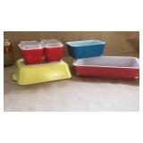 Pyrex Casserole Dishes (No Lids) Red Refrigerator