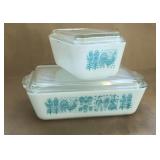 Pyrex Amish Butter Print 503 and 502 Lids Have