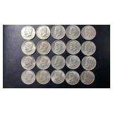 Kennedy Half Dollars (Asstd 1966-1981)(20 pcs)