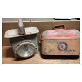 WWII Navy Electric Lantern & UL Metal Box