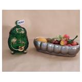 Antique Croesus 3 Footed Emerald Green Candy Dish