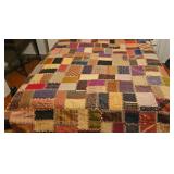 Victorian 1904 Embroidered Patchwork Quilt