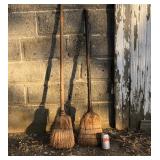 Rustic Straw Brooms