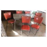 Huron Marion, IN Chrome Table with Leaf 59 x 36