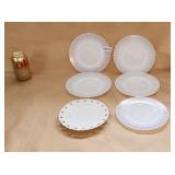 Set of 5  8" Plates Opalescent Macbeth1