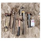 Tool Lot Plumbers Wrench Hammers Mallet