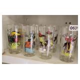 Gay Nineties Glassware Horse Car Gas Buggy The