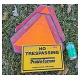 Caution Signs Prairie Farmer No Trespassing