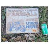 McCormick Deering Farmall Metal Sign