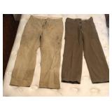Button Fly Trousers Pants Oil Cloth and Wool