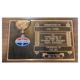 Standard Oil Appreciation Plaque 196844 years