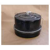 Metal Portable Cake Pie Container With Glass