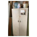 Metal Cabinet & Contents (Sledge Hammers, Axe,