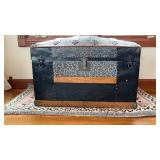 Humpback Oak Blue Accent Travel Trunk 32W 18 21H
