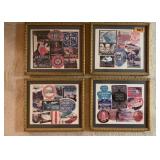 Framed Wall Art (4 Pcs)11x10