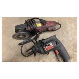 Corded 4 1/2" Angle Grinder and Skil Drill 6225