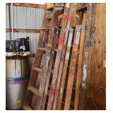 Wooden Ladder Lot 6 Foot 7 1/2ï¿½ 8 Foot Painting