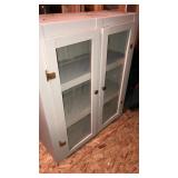 Wooden 2 Door Glass Front Cabinet 37W 14D 45H