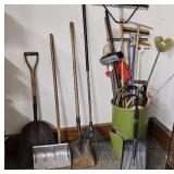 Shovels Rake Mops Brooms Lot