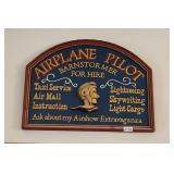 Airplane Pilot Framed Art 24" x 18"