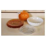 Milk Glass Bubble Fish Grateful Fish 3 Tangerine