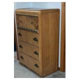 Dresser Art Deco Waterfall 4 Drawer High Boy 32W