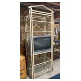 Etagere Metal Glass Shelves 32W x 28D x 90H