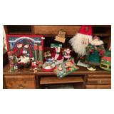 Vintage Pixie Stocking Christmas Santa