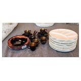 Japanese Sushi Snack Plates Lacquerware Cups