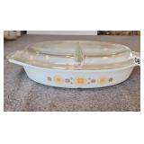 PYREX Vintage Divided Serving Dish Town and