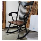 Colonial Style Classic Rocking Chair Green Stain
