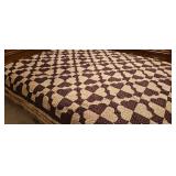 Handmade Quilt Flannel Back 82" x 88"