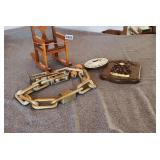 1977 Hand Carved Chain Wooden Miniature Chair