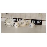 Teapot Lot Sugar Creamer Wall Clock 4 Tiles Grand