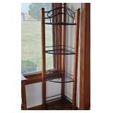 Metal & Wood Corner Shelf