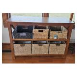 Hall Side Couch Table w/ Baskets 44L x 17w x 30.5H