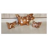 Ceramic Cow Cookie Jar Salt Pepper Twin Winton